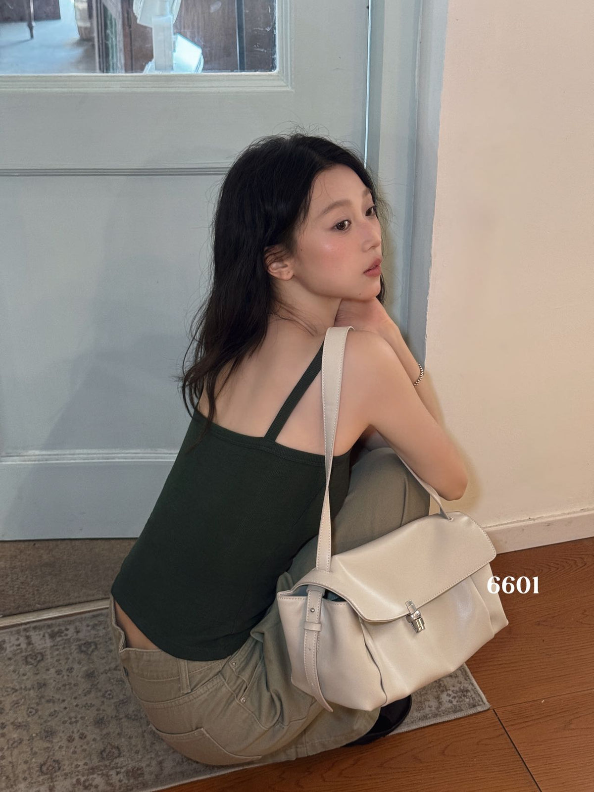 Ribbed Viscose Cotton Blend Fall Tank KW6601 | Thin Strap Vest with Built-In Bra Pad