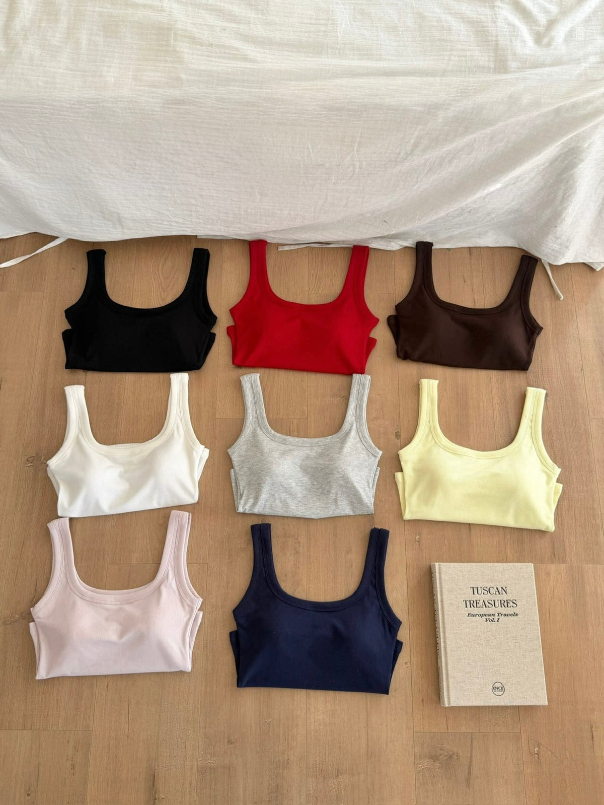 Lyocell Cotton Big U Neck Tank 5001 | Wide Strap Vest with Built-In Bra Pad