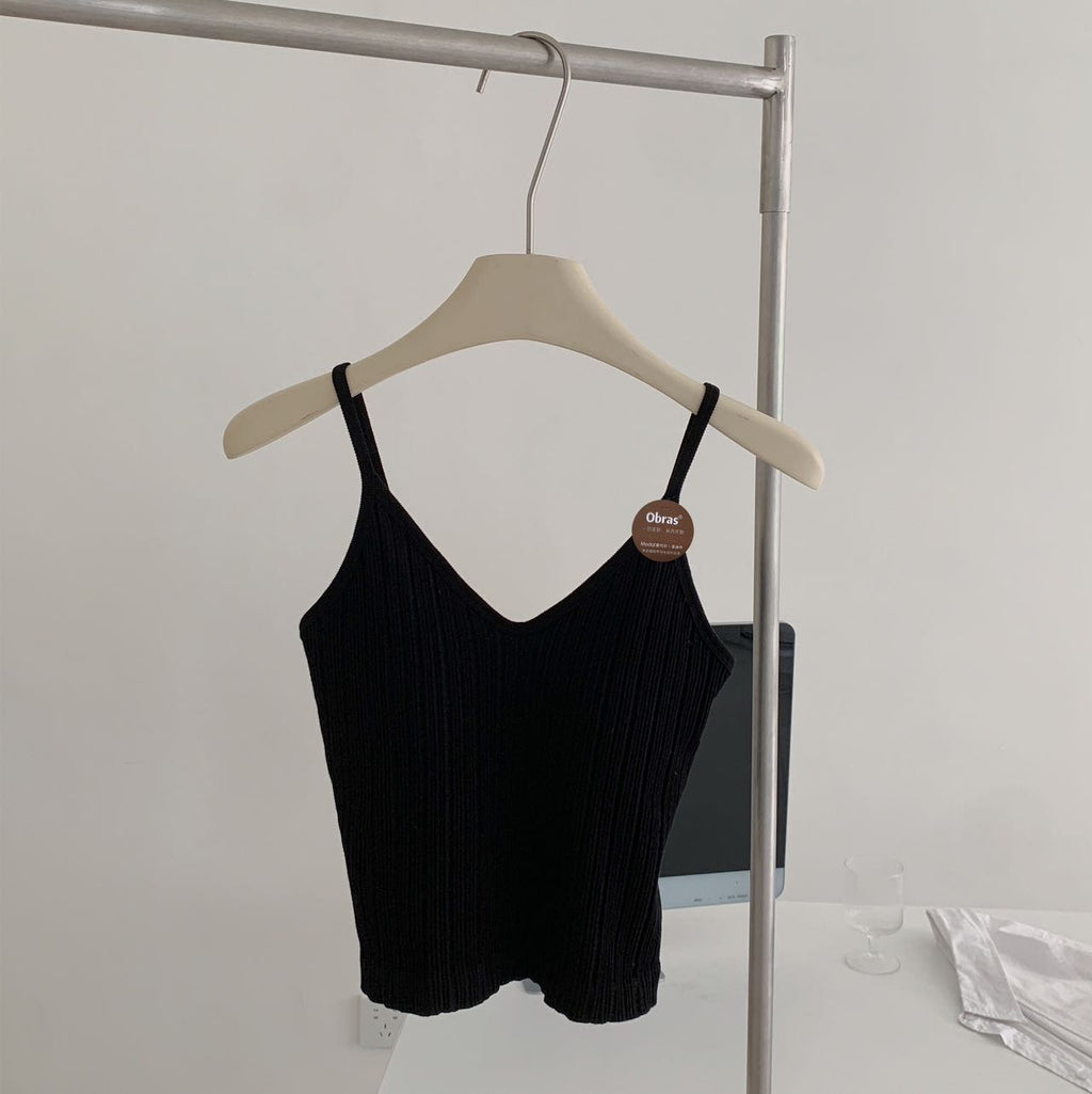 INS45 Silk-Blend Ribbed Camisole – One-Size Fit, Luxury Comfort & Sculpted Silhouette