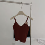 INS45 Silk-Blend Ribbed Camisole – One-Size Fit, Luxury Comfort & Sculpted Silhouette