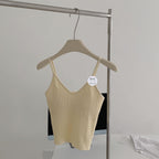 INS45 Silk-Blend Ribbed Camisole – One-Size Fit, Luxury Comfort & Sculpted Silhouette
